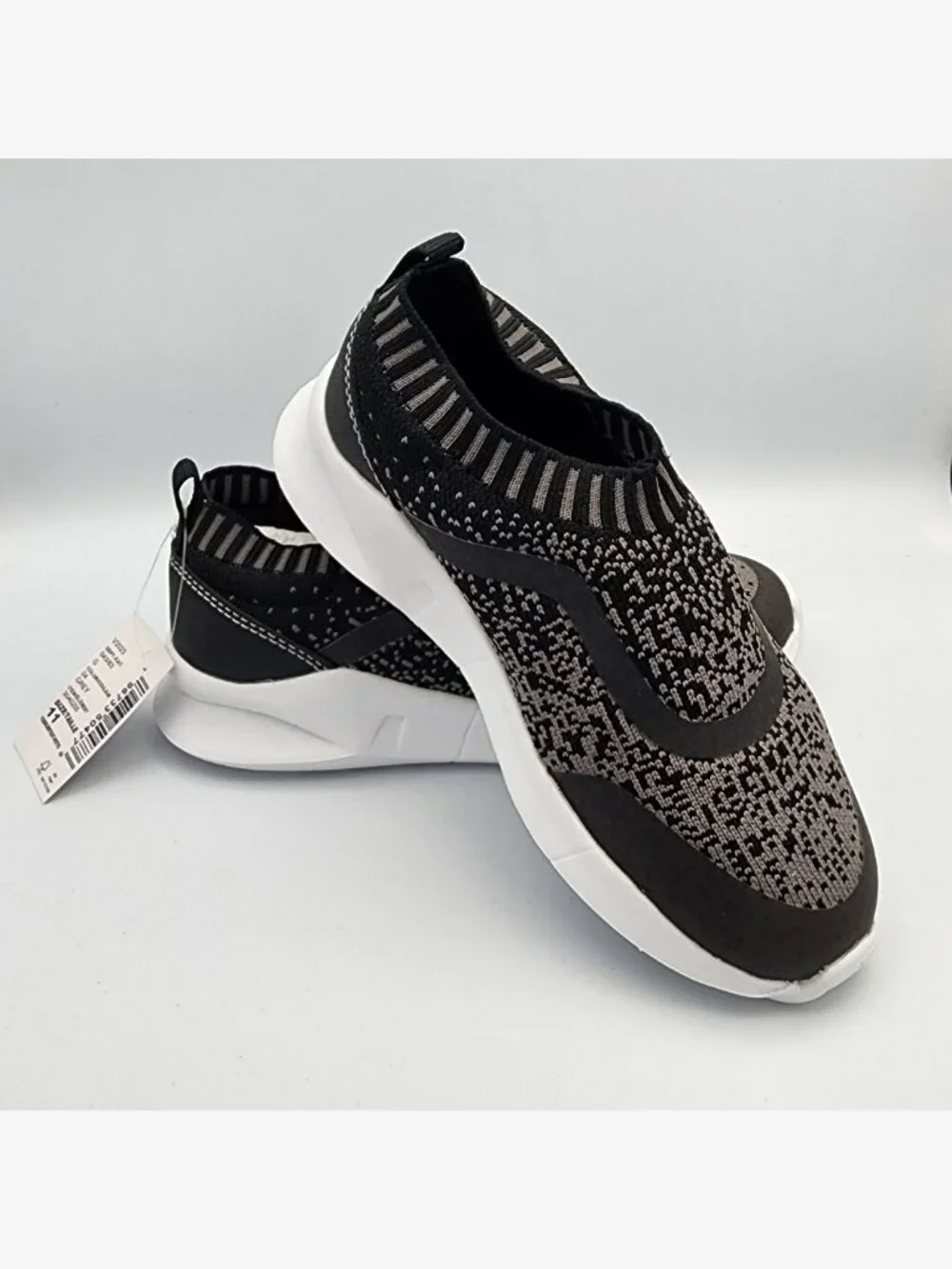 Black\Grey and White Slip-On Sneakers | Kid's 11 NWT